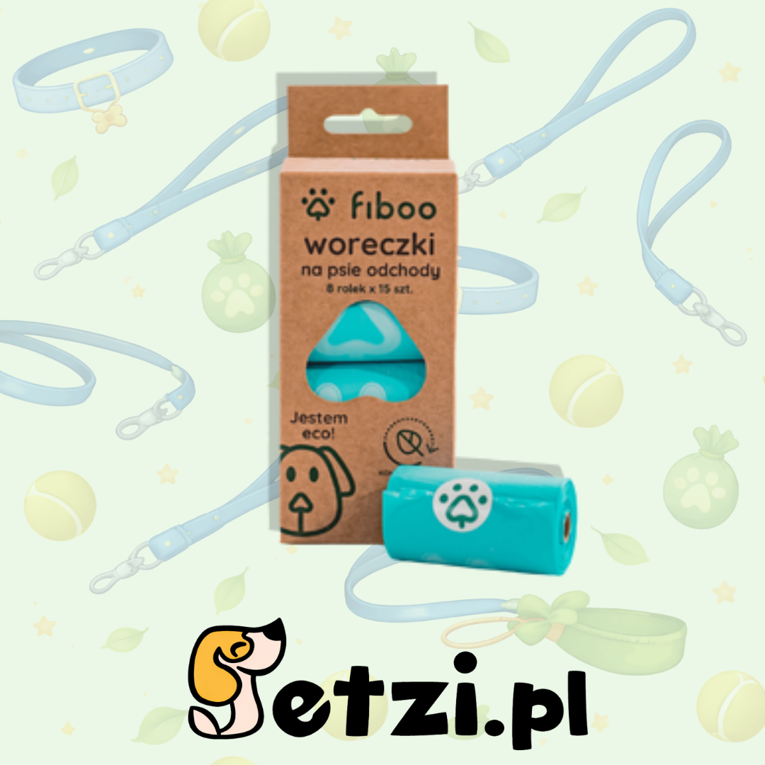 FIBOO WORECZKI NA PSIE ODCHODY 8 PAK KOMPOSTOWALNE