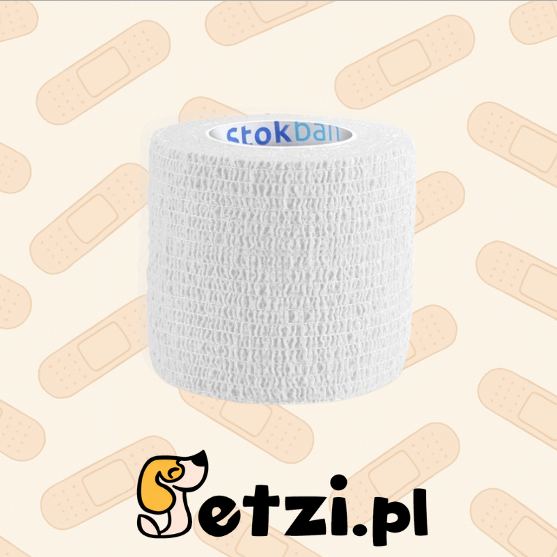 STOKBAN ELASTYCZNY BANDAŻ SAMOPRZYLEPNY 5CM/4,5M BIAŁY
