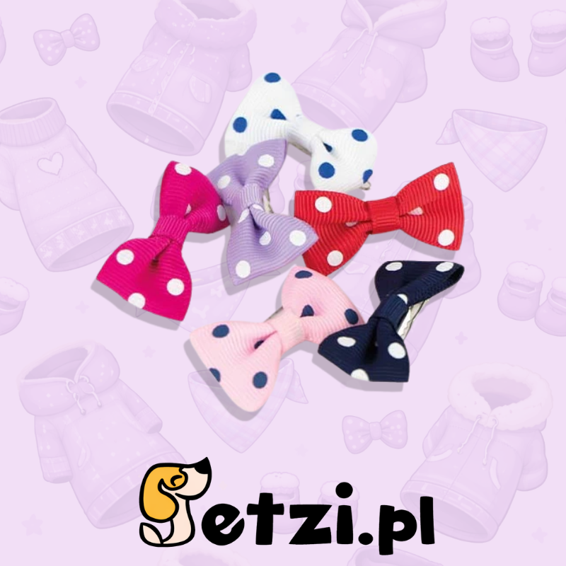 SHOW TECH KOKARDKI W KROPKI NA SPINCE, 6 SZT.