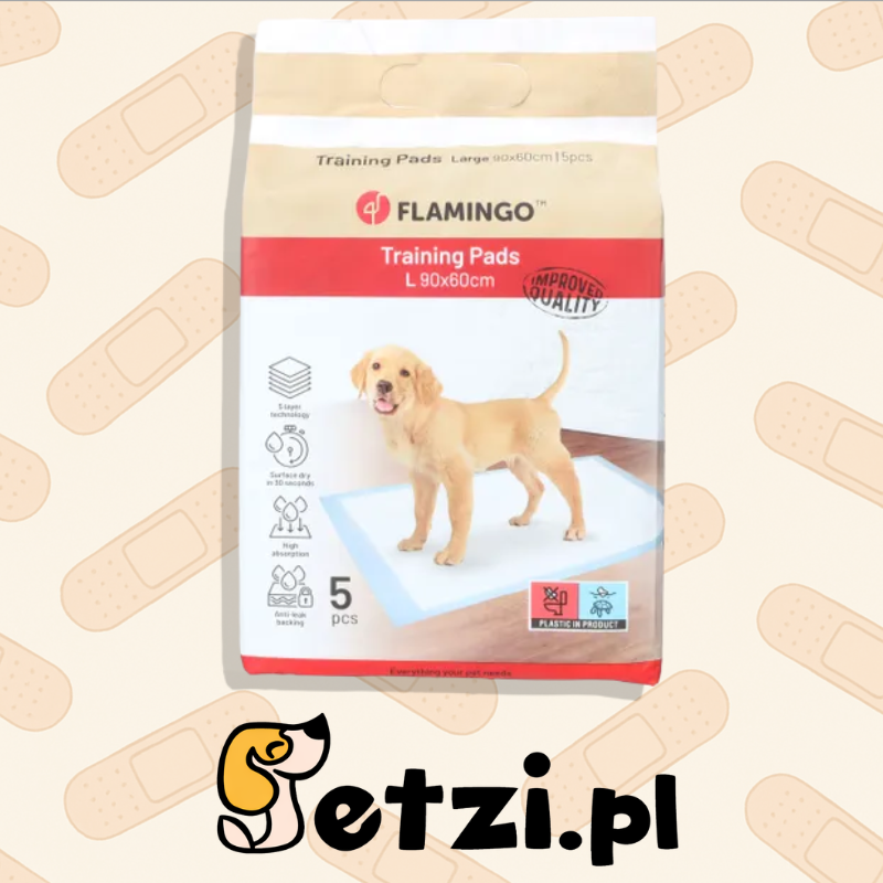 FLAMINGO TRAINING PAD PADY L 5PCS 90X60CM