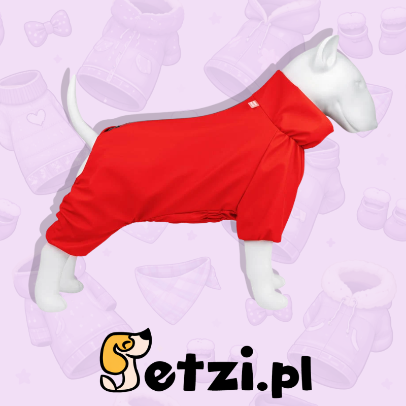 WAUDOG CLOTHES PŁASZCZ PRZECIWDESZCZOWY S32 CZERWONO