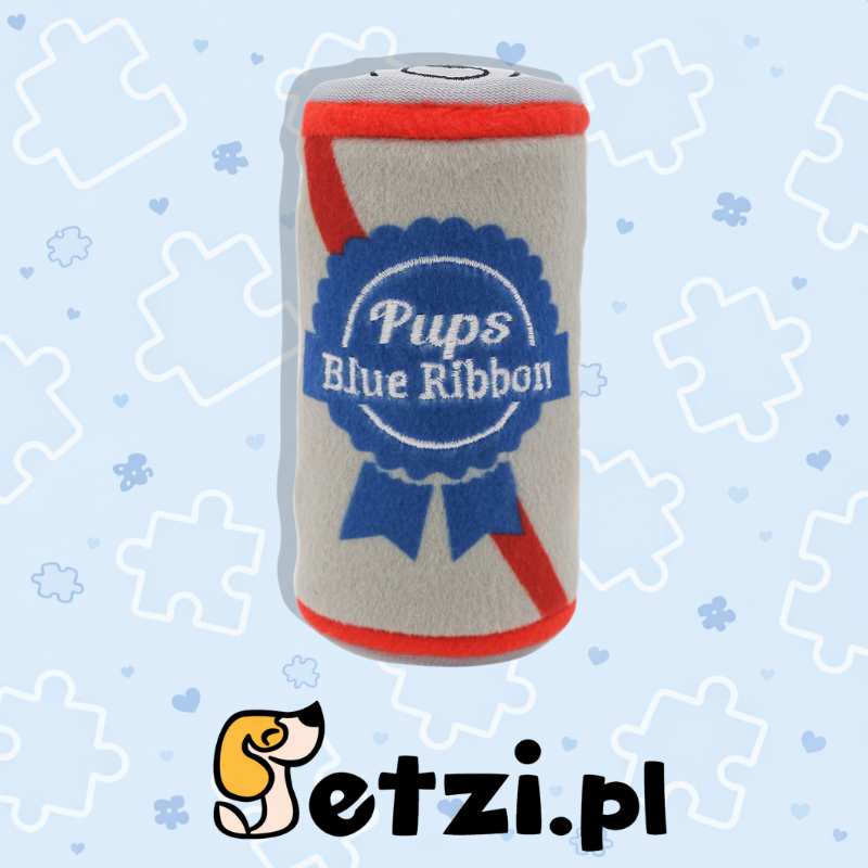 ZIPPY PAWS SQUEAKIE CAN PUPS BLUE RIBBON