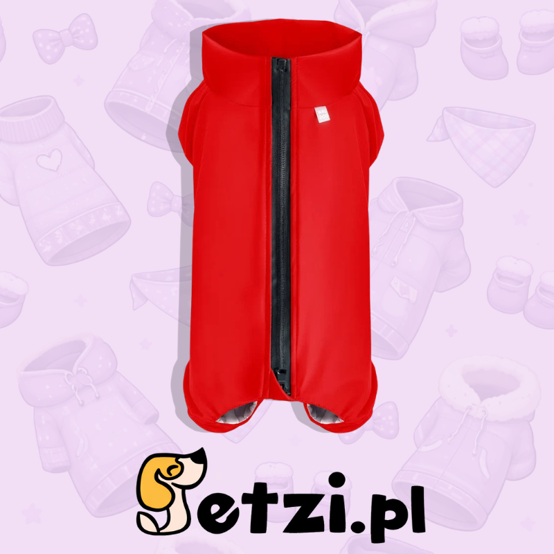 WAUDOG CLOTHES PŁASZCZ PRZECIWDESZCZOWY XS25 CZERWONO
