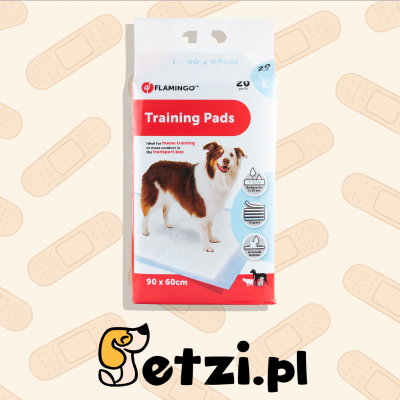 FLAMINGO TRAINING PAD PADY L 20PCS COMFORT 90X60CM