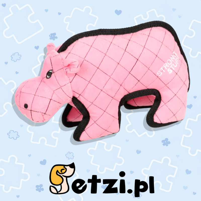 FLAMINGO TOY QILTA HIPPOPOTAMUS PINK 12X28X17CM