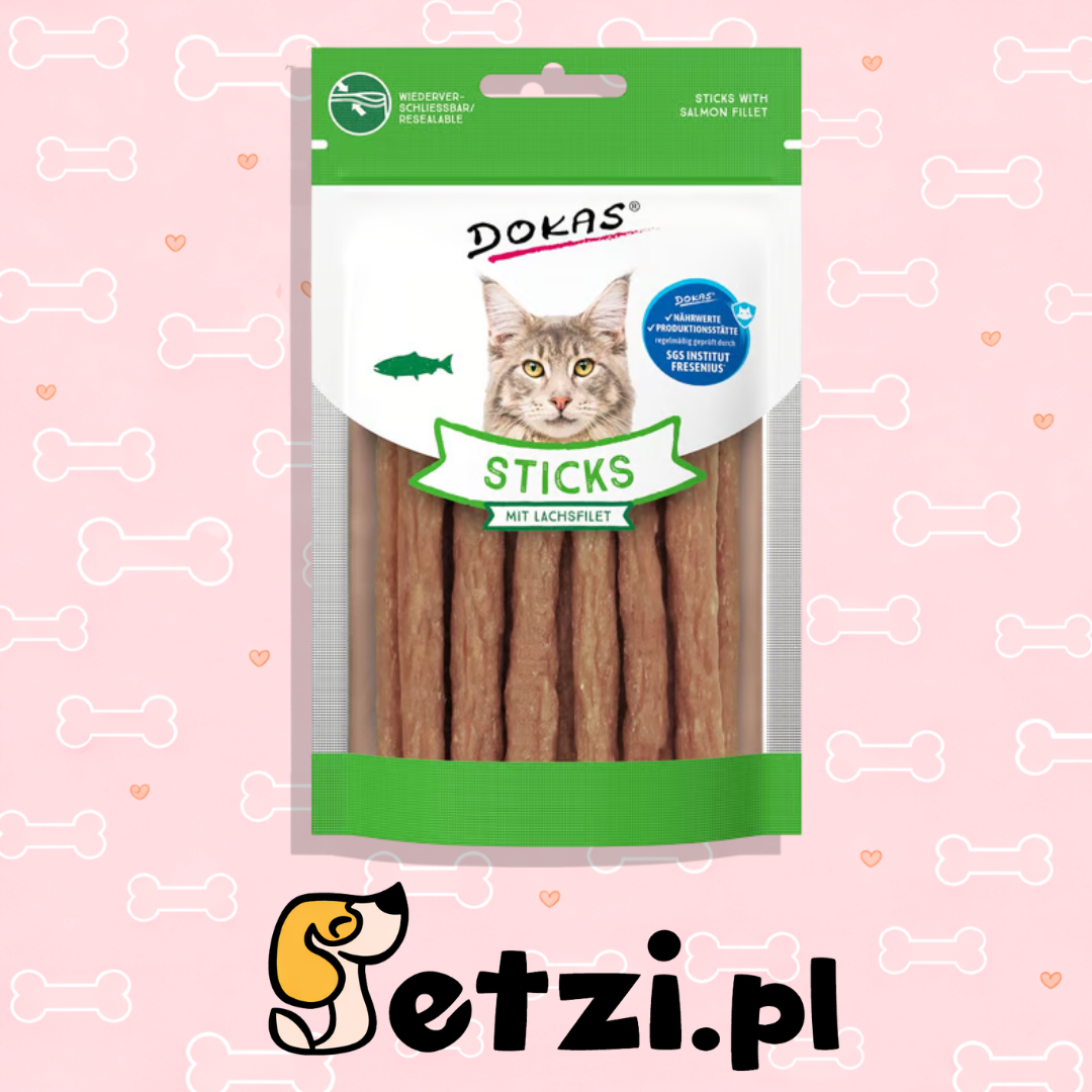 DOKAS STICKS MIT LACHSFILET 30G