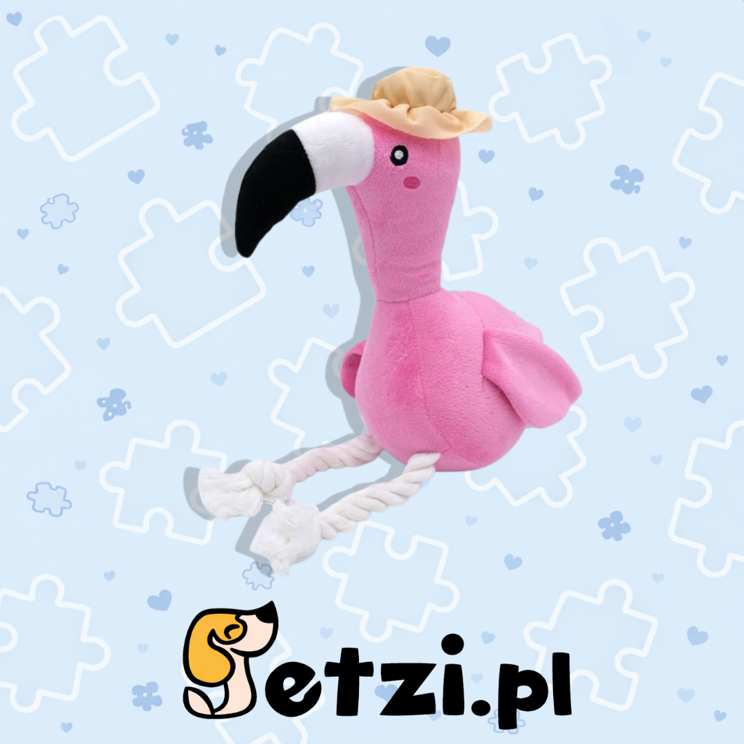 ZIPPYPAWS PLUSZOWY FLAMING FREYA – MIĘKKA, PISZCZĄCA ZABAWKA DLA PSA
