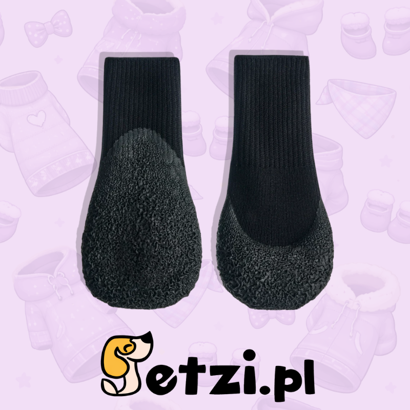GOOEEZ LITES DOG BOOTIES (4-PACK) XL BLACK/BLACK - BUCIKI DLA PSIAKA