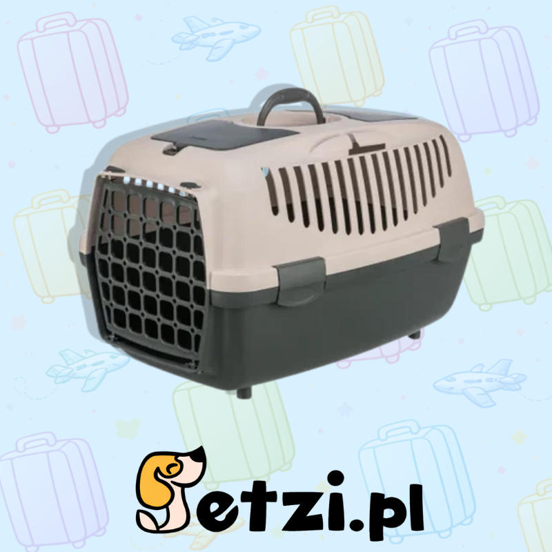 TRIXIE TRANSPORTER CAPRI 2, CIEMNOSZARY/RÓŻ, XS–S: 37 × 34 × 55 CM