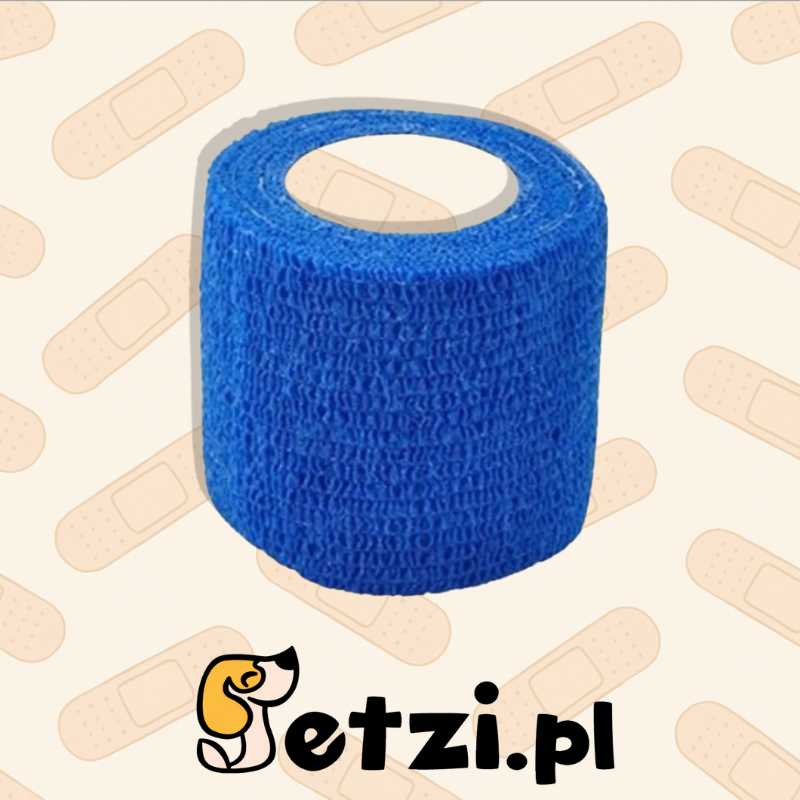 STOKBAN ELASTYCZNY BANDAŻ SAMOPRZYLEPNY 5CM/4,5M NIEBIESKI