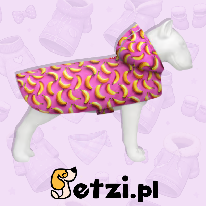 WAUDOG CLOTHES PELERYNA Z KAPTUREM BANANY NA RÓŻU S