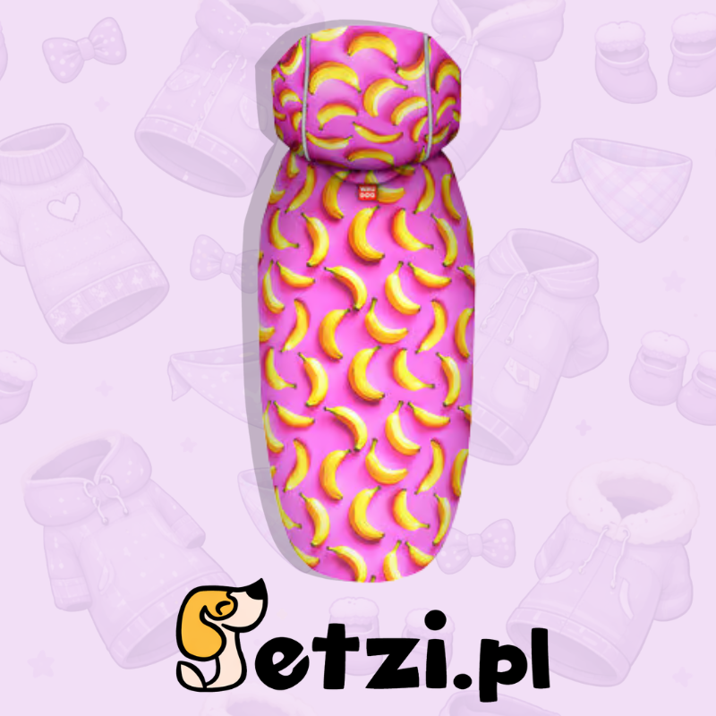 WAUDOG CLOTHES PELERYNA Z KAPTUREM BANANY NA RÓŻU XXS