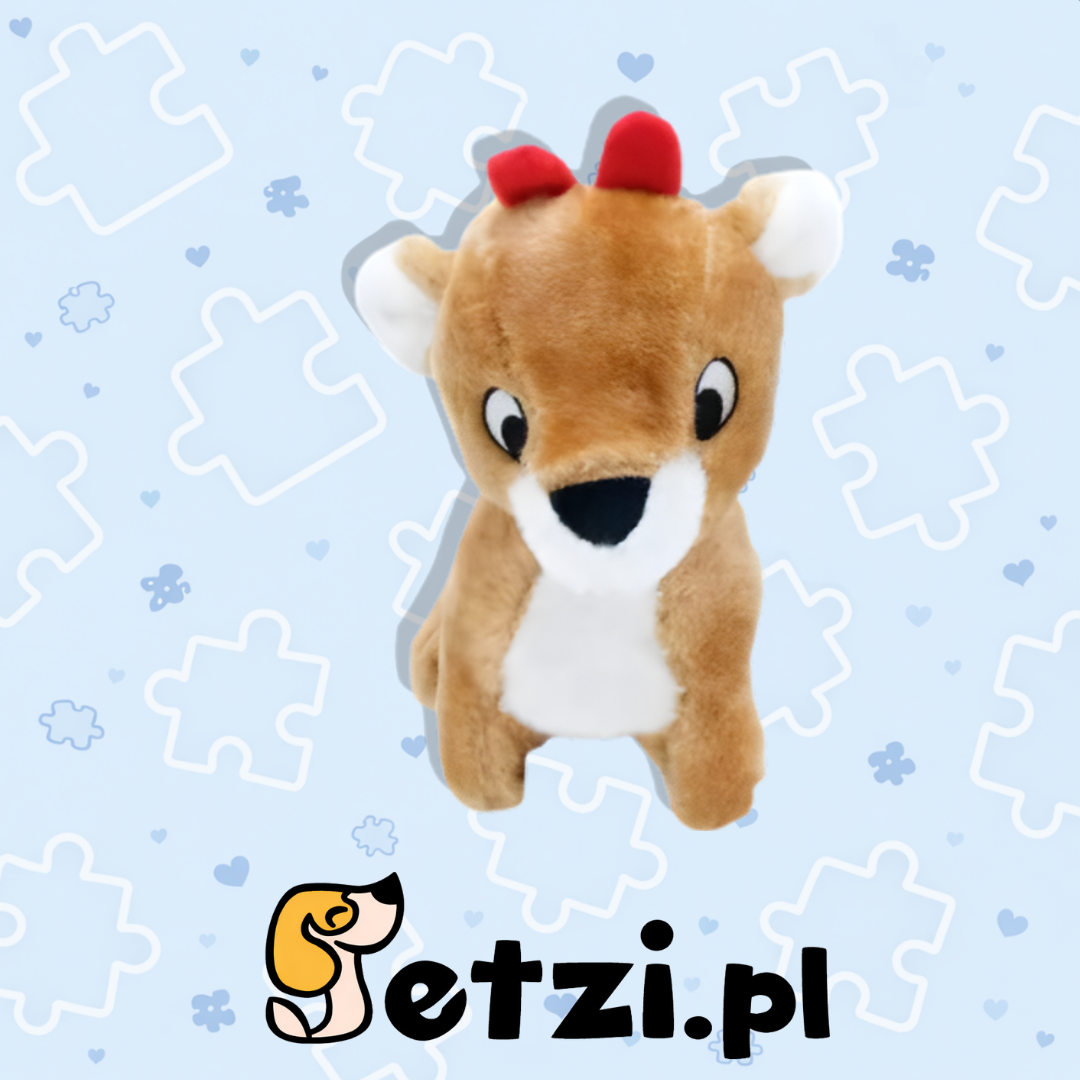ZIPPYPAWS PLUSZOWY RENIFER DELUXE – ŚWIĄTECZNA, PISZCZĄCA ZABAWKA DLA PSA
