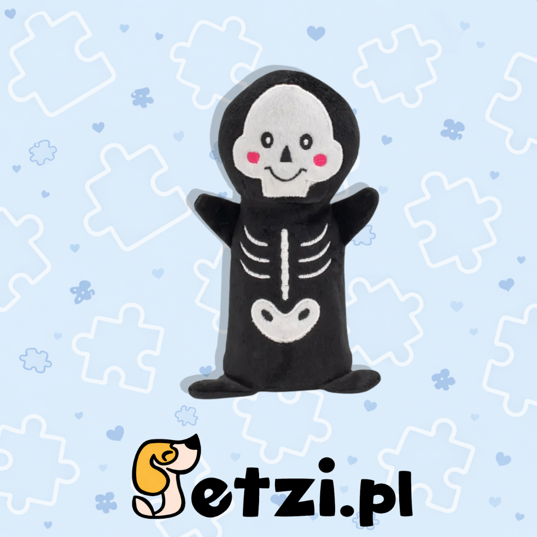 ZIPPYPAWS PLUSZOWY SZKIELET – HALLOWEENOWA, PISZCZĄCA ZABAWKA DLA PSA
