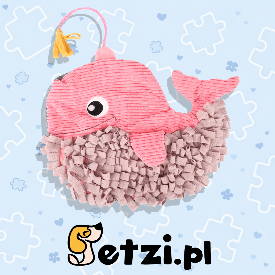 FLAMINGO SNIFFING MAT MORGANO SPERM WHALE PINK 38X32X9CM