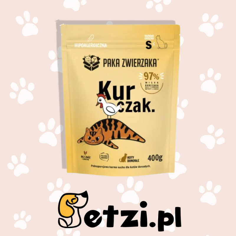 PAKA ZWIERZAKA SUCHA KARMA KOT KURCZAK S 400G