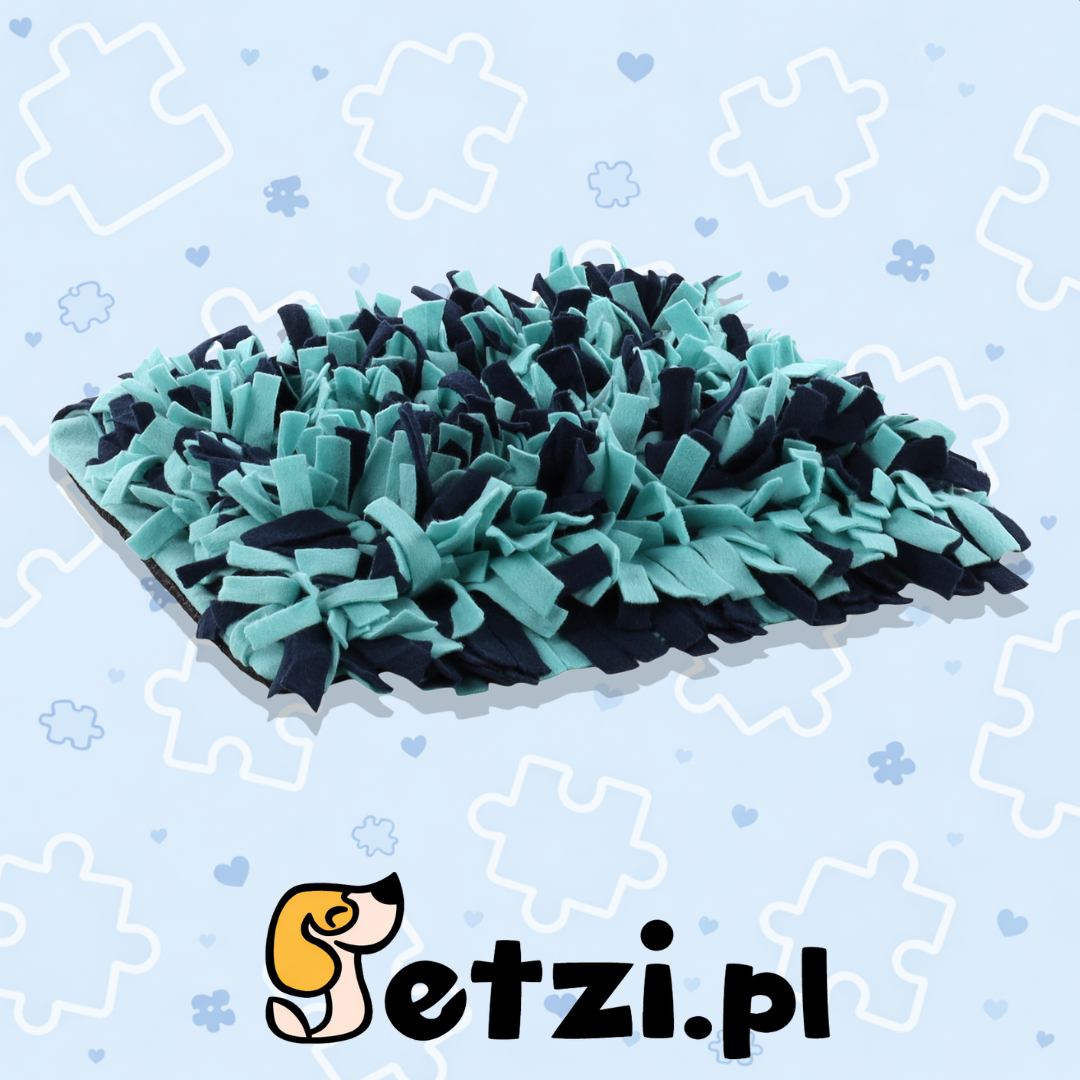 FLAMINGO SNIFFING CARPET AMIGO RECTANGULAR + ZIPPER TURQUOISE/BLUE 40X50CM