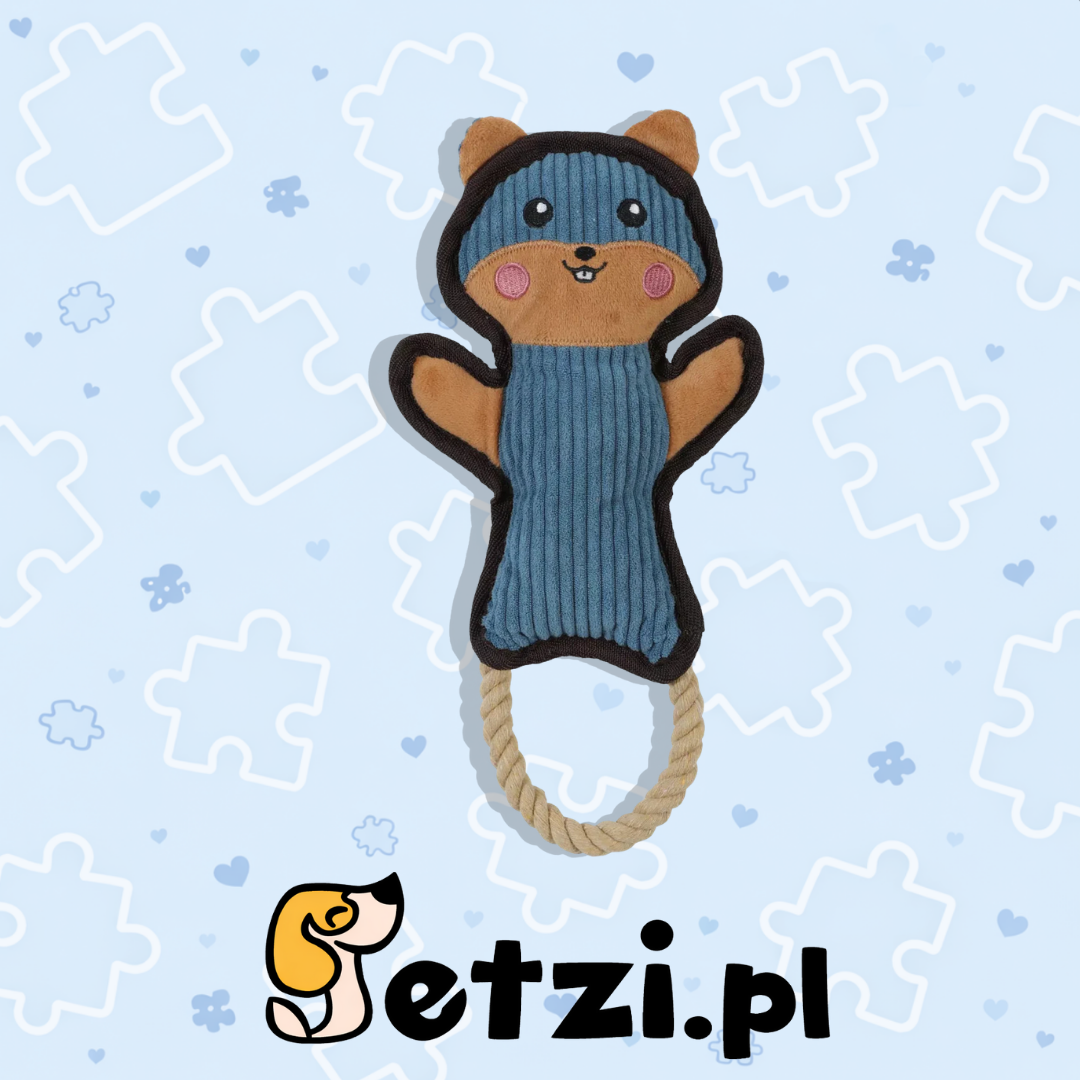 ZOLUX CHOMIK BUDDY NIEBIESKI 28CM – PLUSZOWA, PISZCZĄCA ZABAWKA DLA PSA