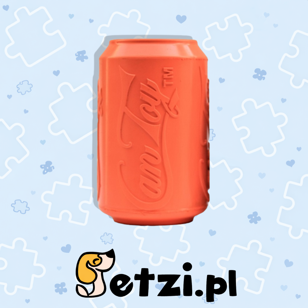 SODAPUP ZABAWKA NA SMAKOŁYKI DLA PSA PUSZKA XL POMARAŃCZOWA