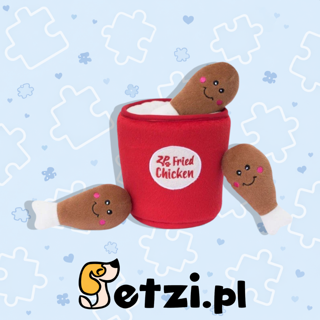 ZIPPY PAWS PLUSZOWA NORKA KUBEŁEK KURCZAKA – PLUSZOWA NORKA DLA PSA