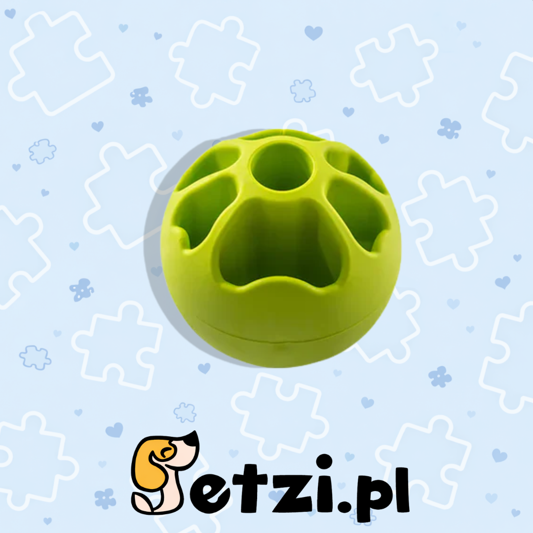 FIBOO SNACK FIBOOLL JUMBO ZIELONY - 8CM - PIŁKA NA SMAKOŁYKI