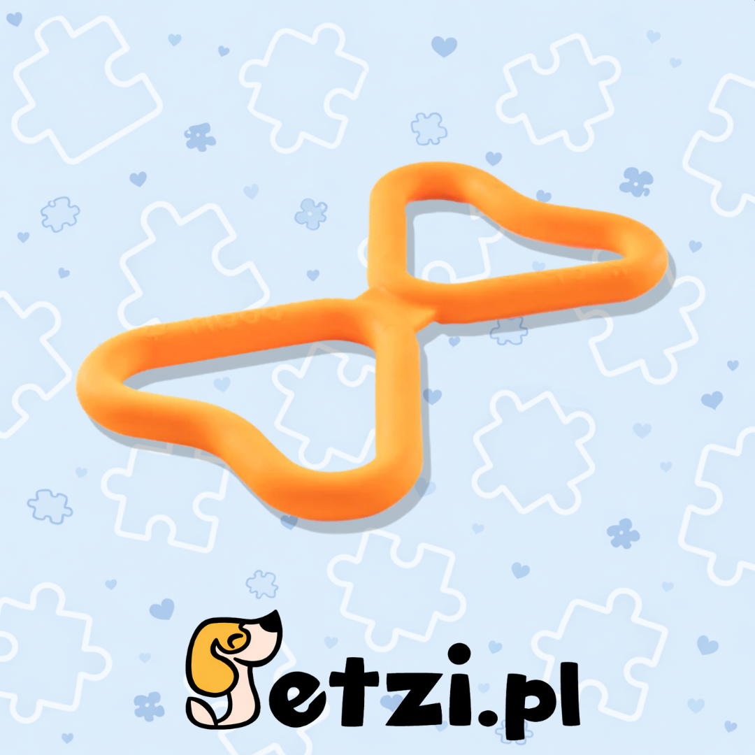 FIBOO FIB - POMARAŃCZOWY - SZARPAK DLA PSIAKA