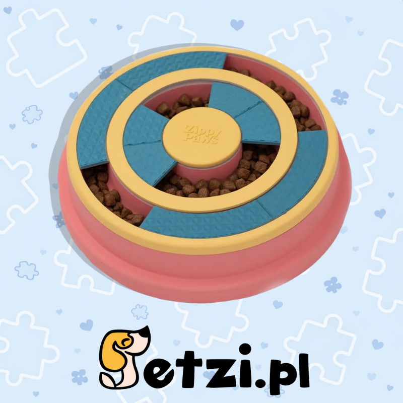 ZIPPY PAWS SMARTYPAWS PUZZLER FEEDER BOWL WAGGING WHEEL
