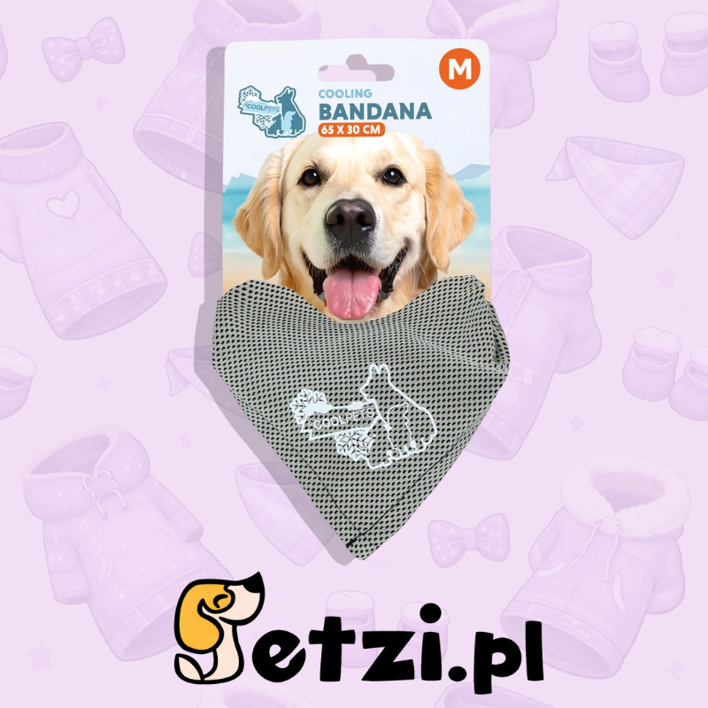 COOLPETS COOLING BANDANA BEIGE, 65X30CM, M