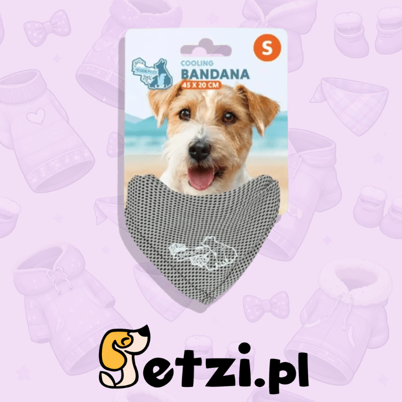 COOLPETS COOLING BANDANA BEIGE, 45X20CM, S