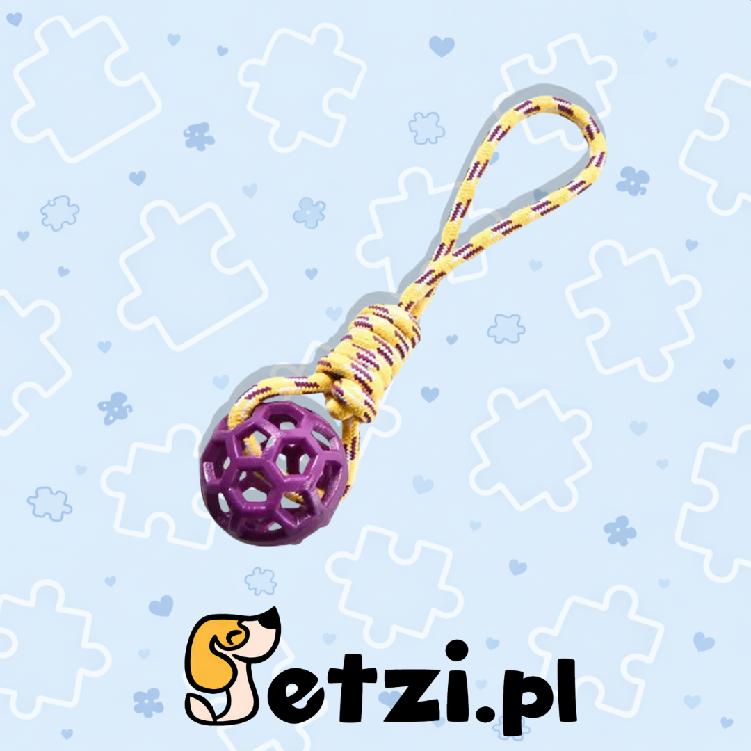 BUBA AŻUROWA PIŁKA TPR NA SZNURKU  - 31CM