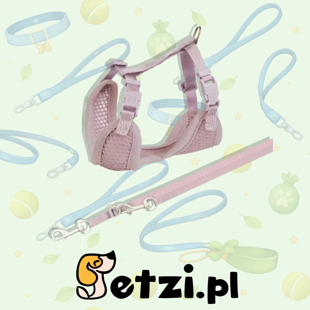 TRIXIE JUNIOR MIĘKKIE SZELKI ZE SMYCZĄ 26–34 CM/10MM LILIOWE