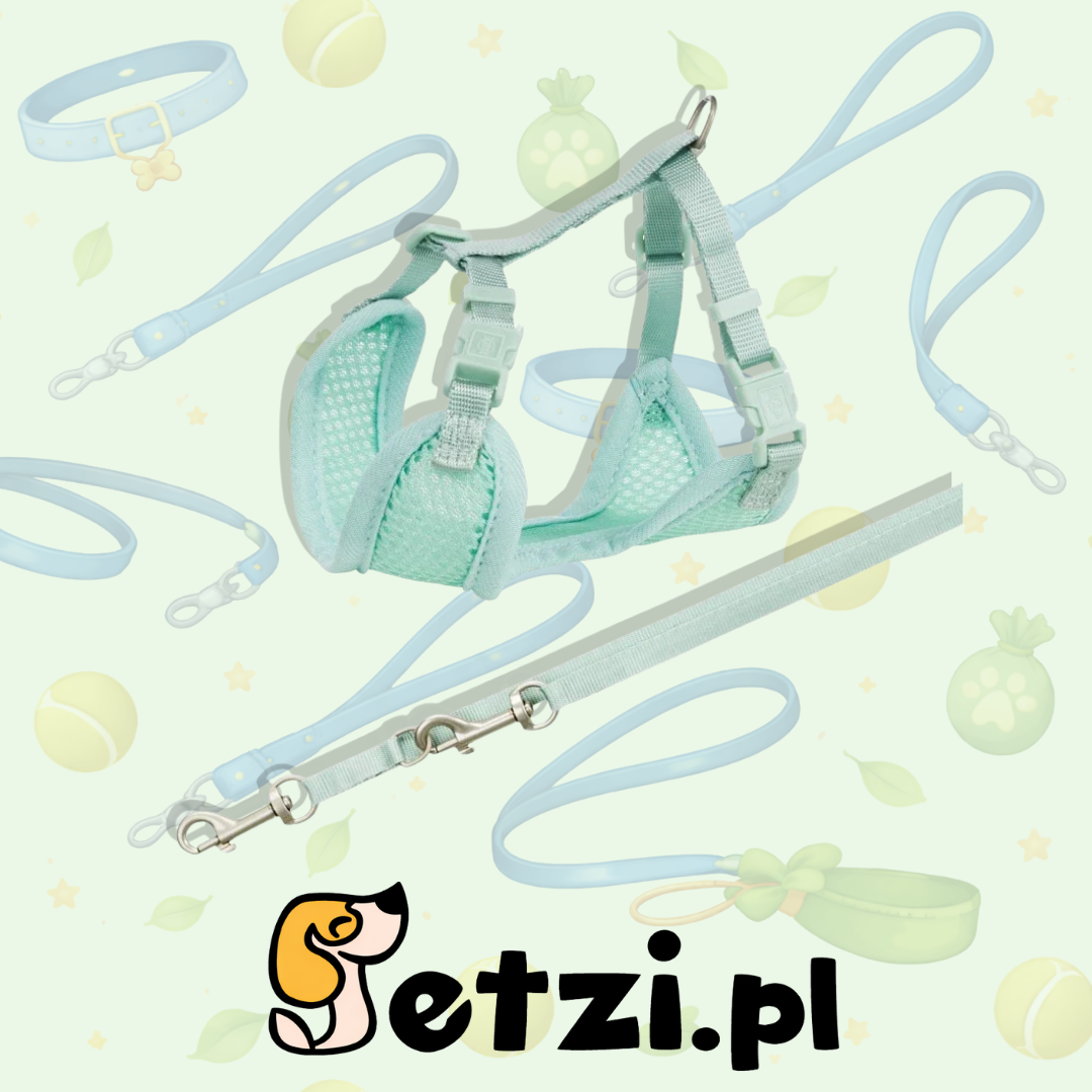 TRIXIE JUNIOR MIĘKKIE SZELKI ZE SMYCZĄ 26–34 CM/10MM MIĘTOWE