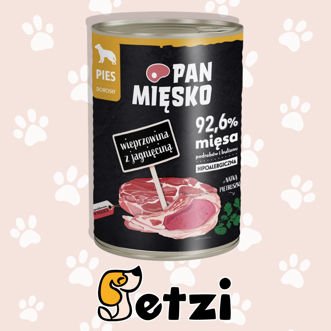 PAN MIĘSKO KARMA MOKRA DLA PSA - RÓŻNE RODZAJE