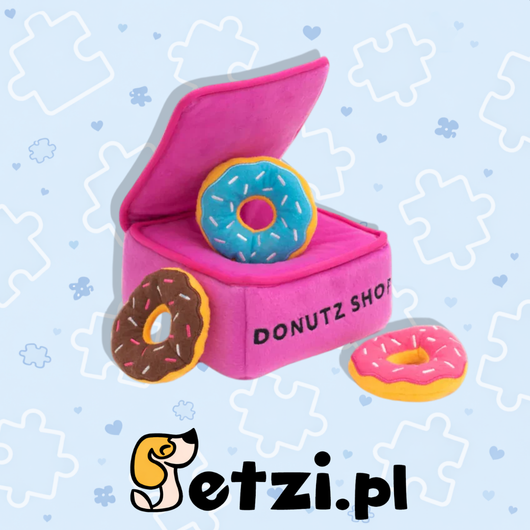 ZIPPY PAWS PLUSZOWA NORKA PUDEŁKO DONUTÓW – PLUSZOWA NORKA DLA PSA (PUDEŁKO DONUTÓW)