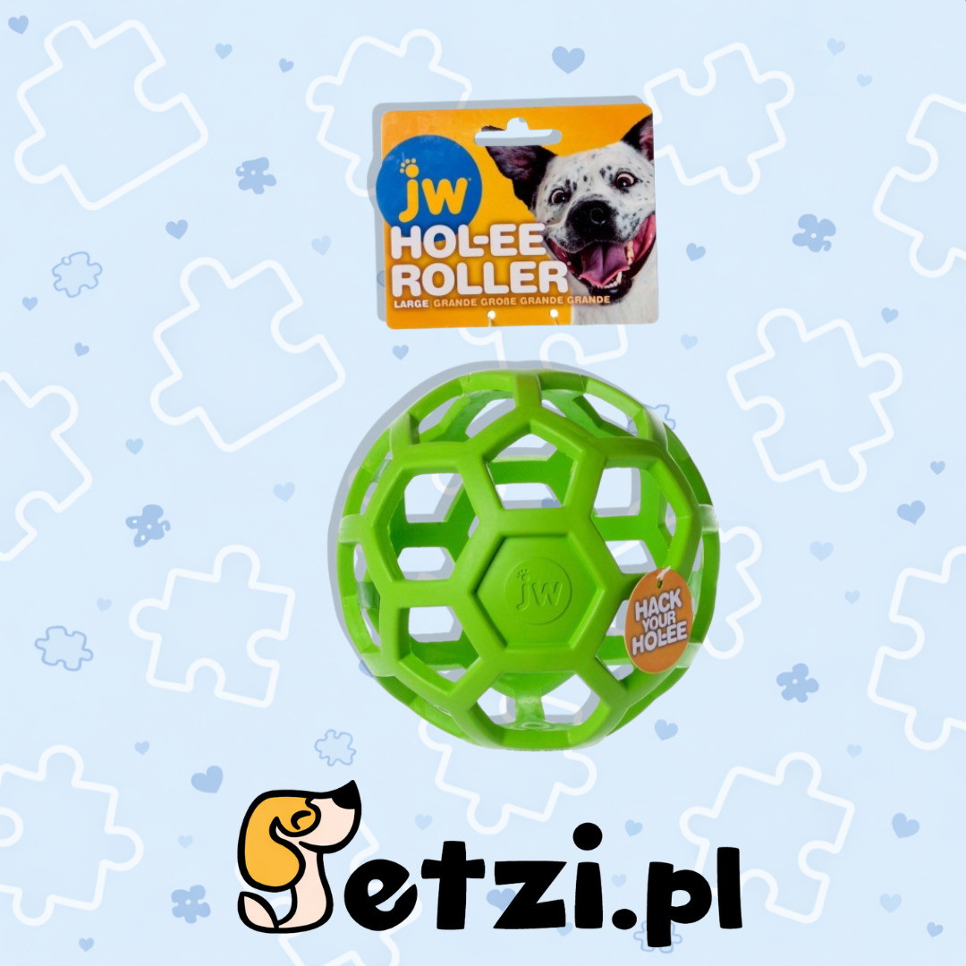 JW PET- HOL-EE ROLLER LARGE Ø14 CM PIŁKA AŻUROWA DLA PSA ZIELONA