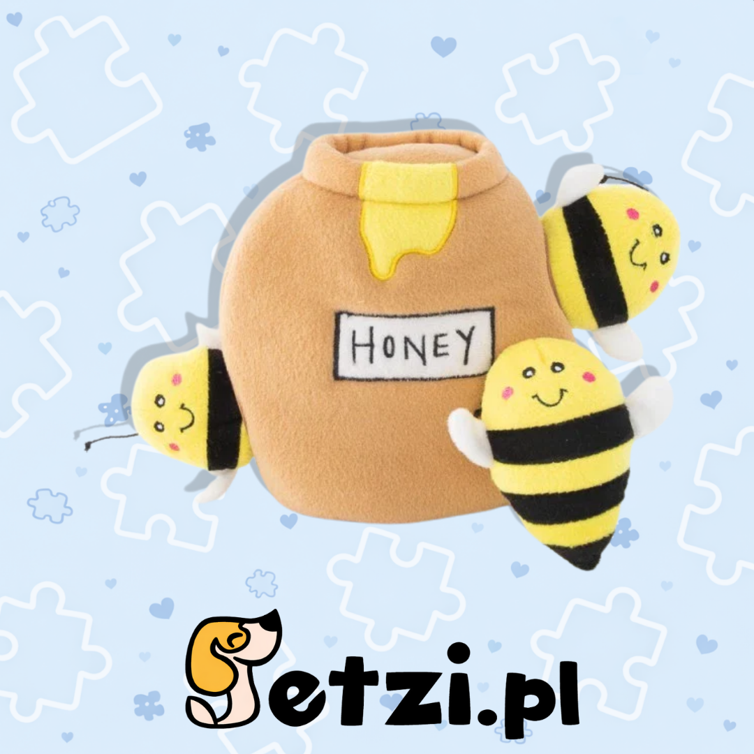 ZIPPY PAWS PLUSZOWA NORKA SŁOIK MIODU – PLUSZOWA NORKA DLA PSA (SŁOIK MIODU)
