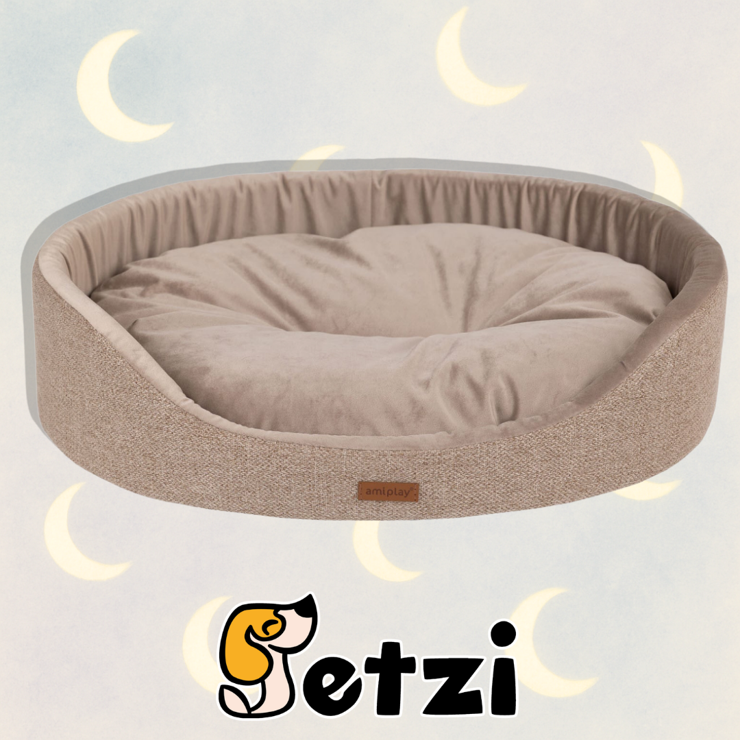 AMIPLAY LEGOWISKO OWALNE SIENA BEŻOWE L