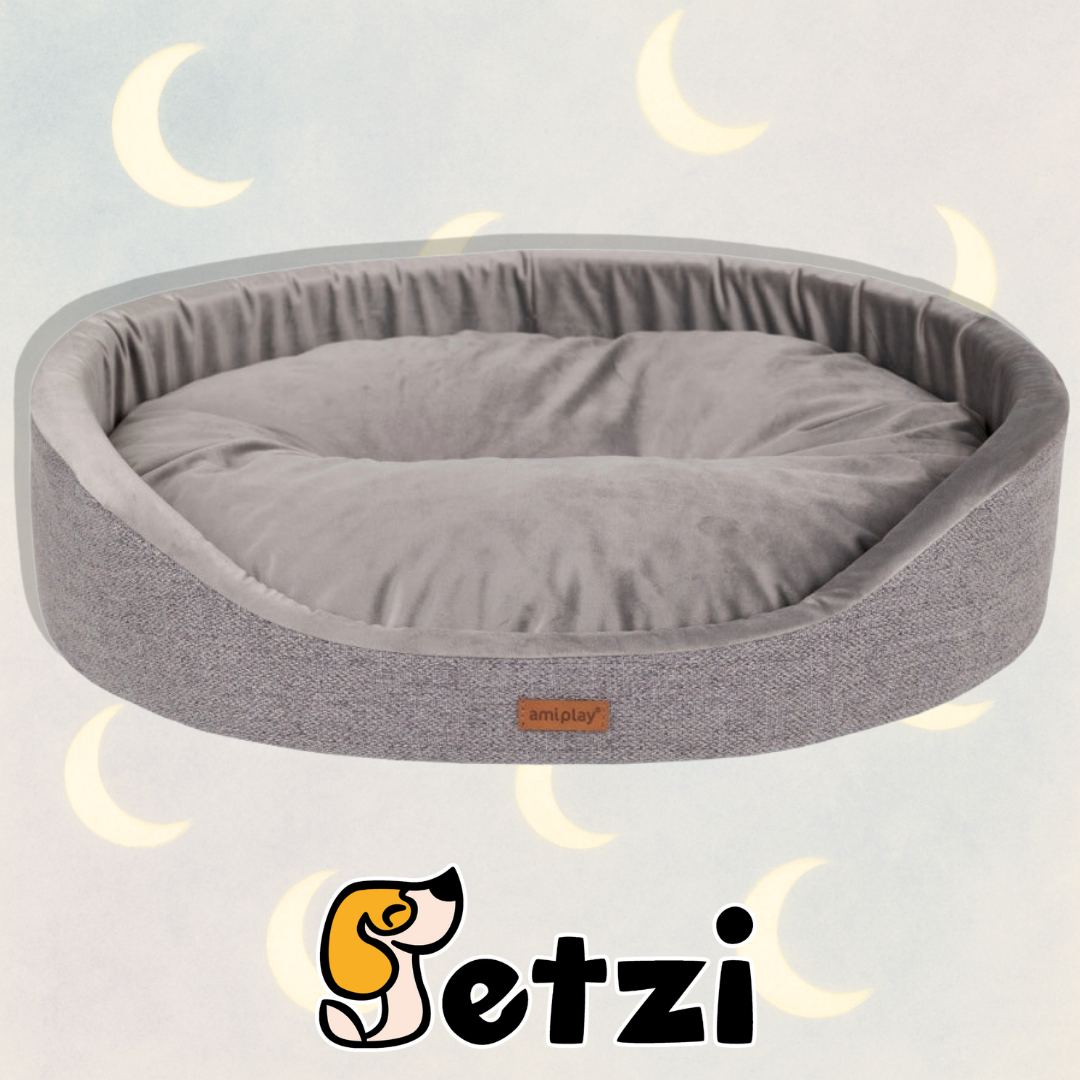 AMIPLAY LEGOWISKO OWALNE SIENA SZARE M