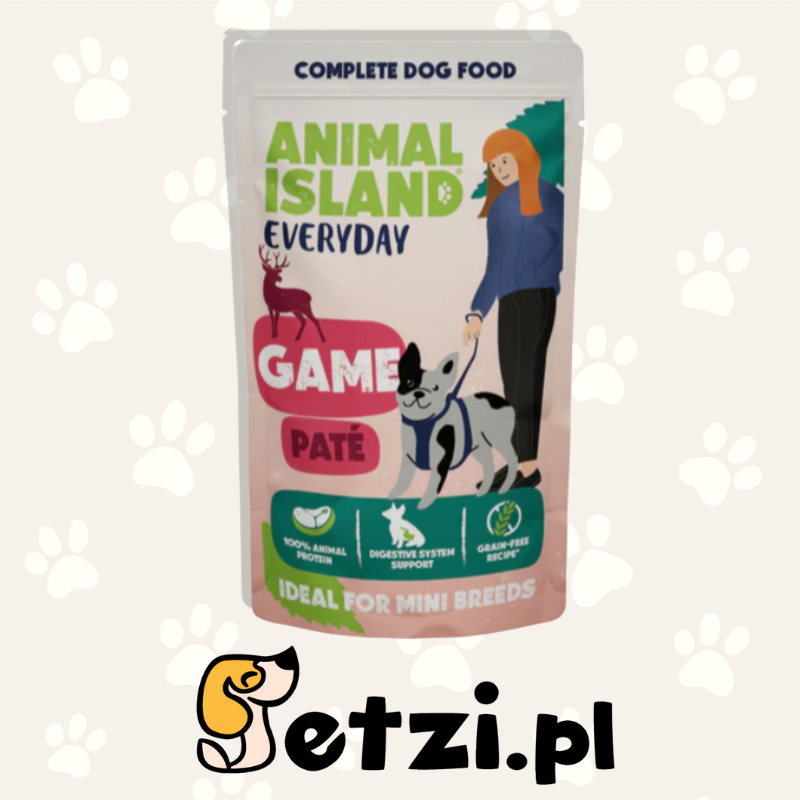 ANIMAL ISLAND MOKRA KARMA DLA PSA DZICZYZNA 150G
