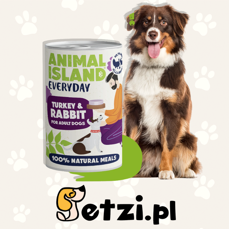 ANIMAL ISLAND MOKRA KARMA DLA PSA EVERYDAY INDYK KRÓLIK 400G