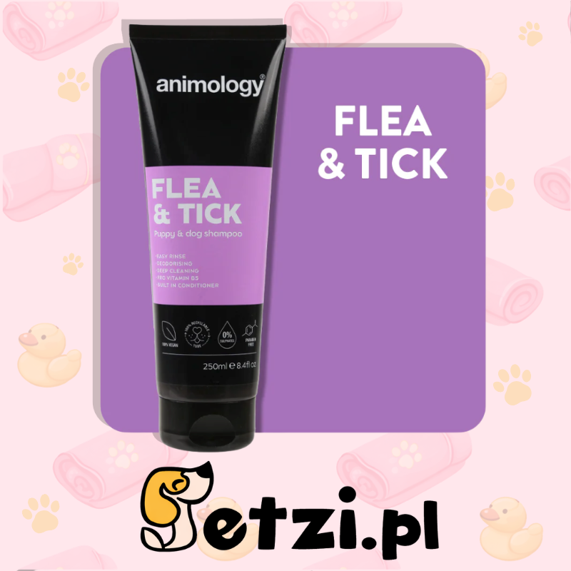 ANIMOLOGY FLEA & TICK SHAMPOO - SZAMPON PRZECIW PCHŁOM I KLESZCZOM