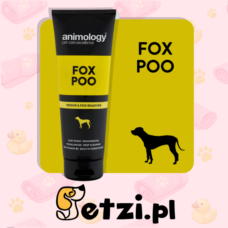 ANIMOLOGY FOX POO SHAMPOO 250ML - SZAMPON DLA PSÓW USUWAJĄCY UPORCZYWY BRUD