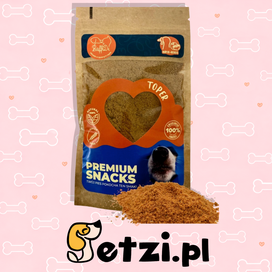 BAFFIDI TOPER PRZYSMAKI DLA PSA SUSZONE MIĘSO INDYK Z KOKOSEM 100G