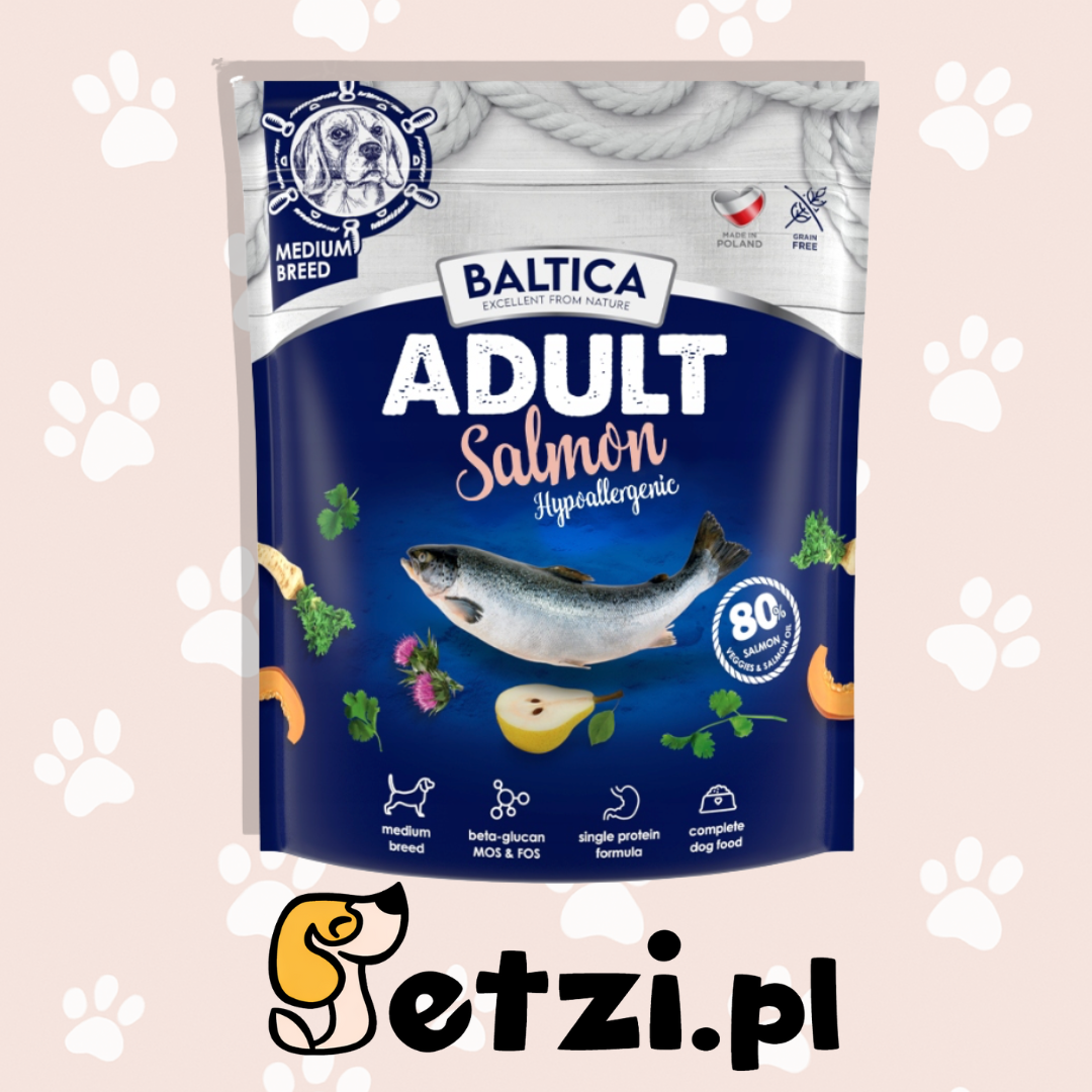 BALTICA HIPOALERGICZNA SUCHA KARMA DLA PSA SALMON M 1KG