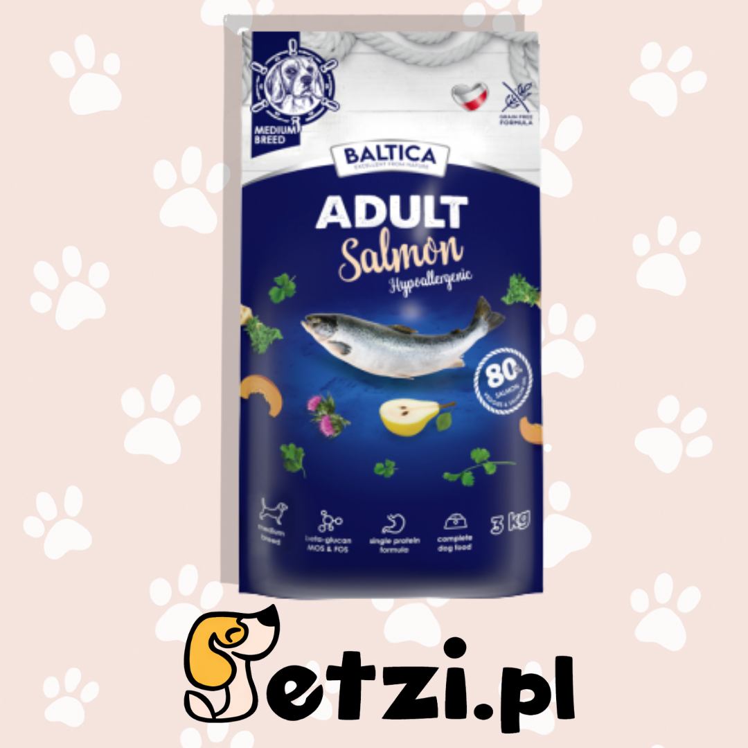 BALTICA HIPOALERGICZNA SUCHA KARMA DLA PSA SALMON M 3KG