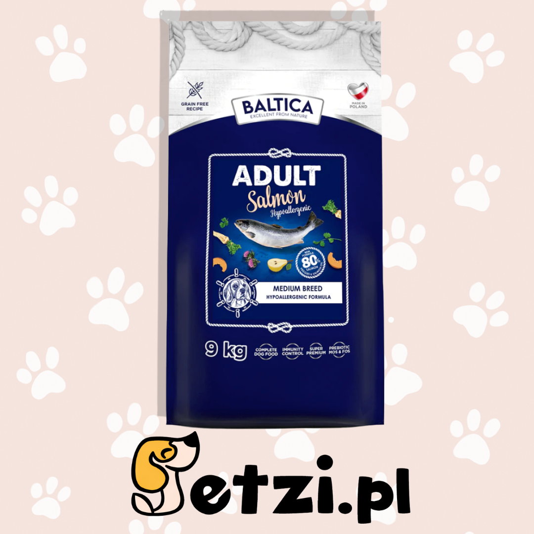 BALTICA HIPOALERGICZNA SUCHA KARMA DLA PSA SALMON M 9KG