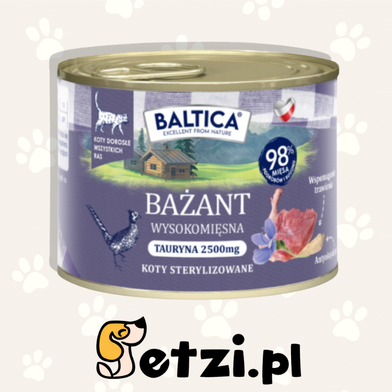 BALTICA MOKRA KARMA DLA KOTA BAŻANT 185G