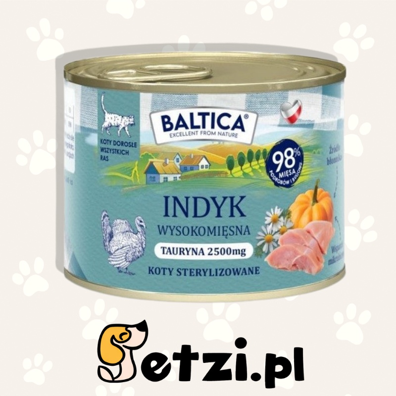 BALTICA MOKRA KARMA DLA KOTA INDYK 185G