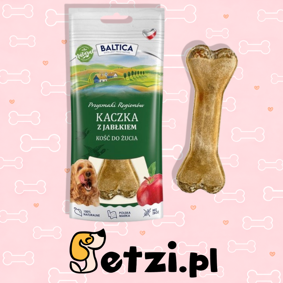 BALTICA SMAKI REGIONÓW GRYZAK DLA PSA KOŚĆ KACZKA Z JABŁKIEM 1SZT.