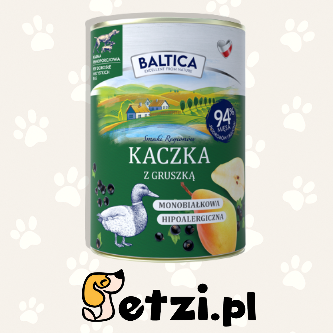 BALTICA SMAKI REGIONÓW KARMA MOKRA KACZKA Z GRUSZKĄ 400G